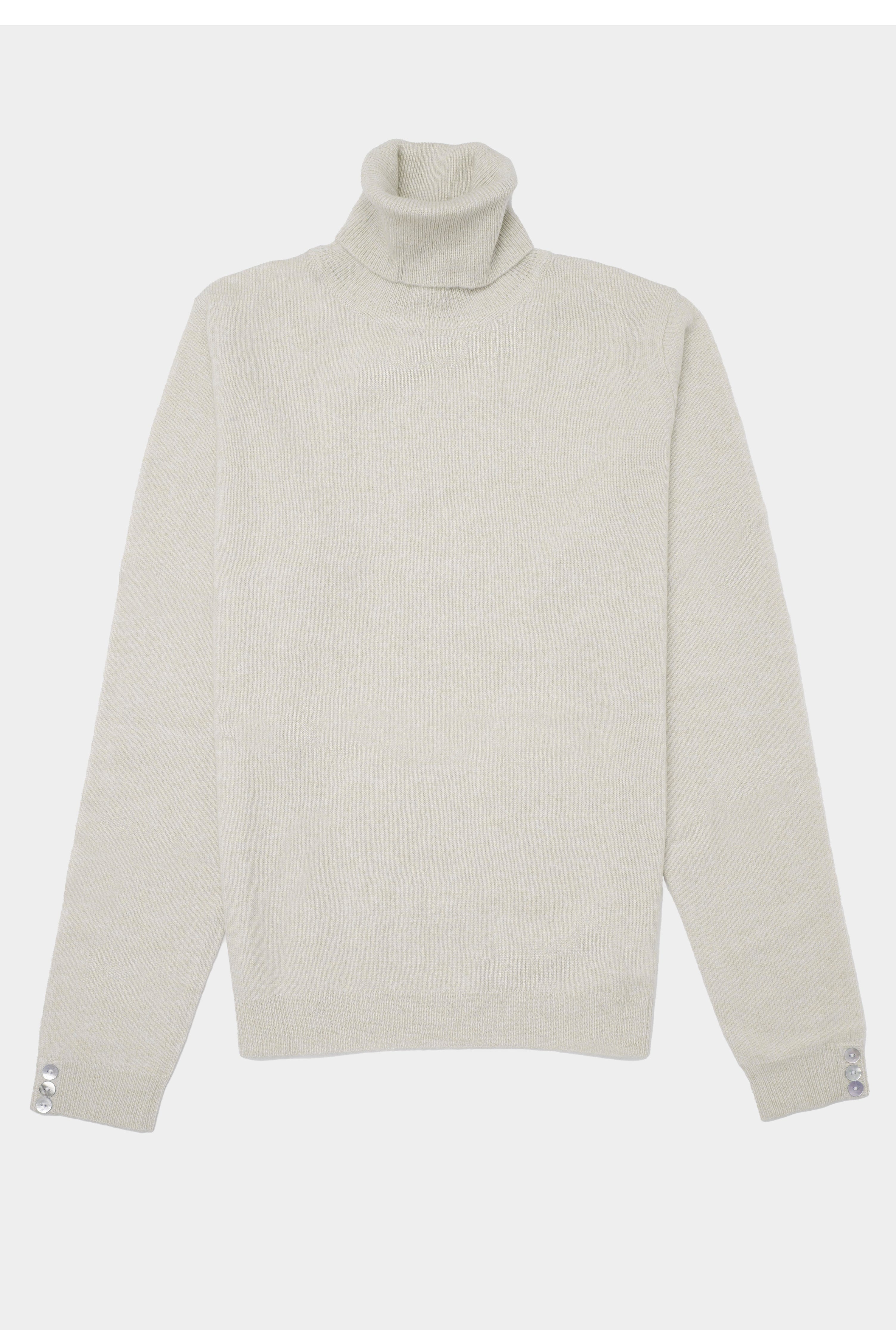 Ecru roll shop neck jumper