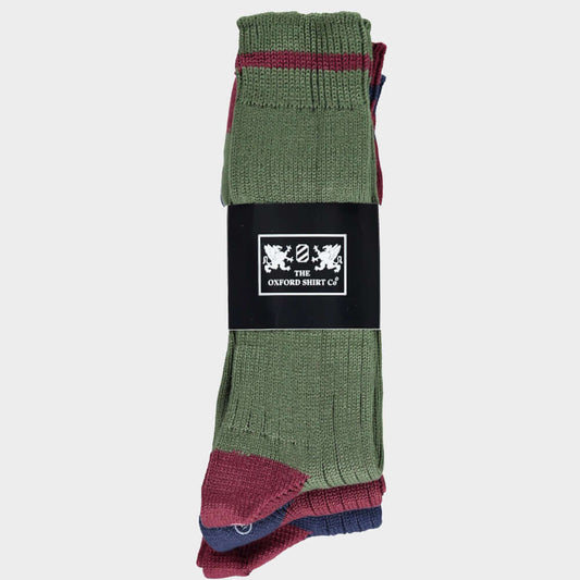 3 Pack of Socks in Country Contrast