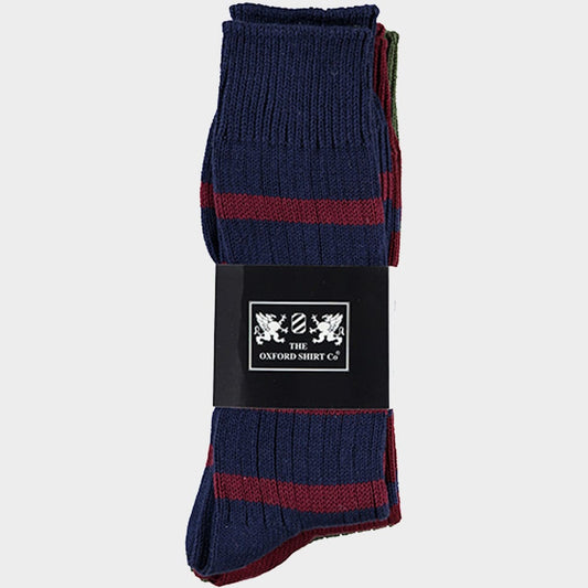 3 Pack of Socks in Country Stripes