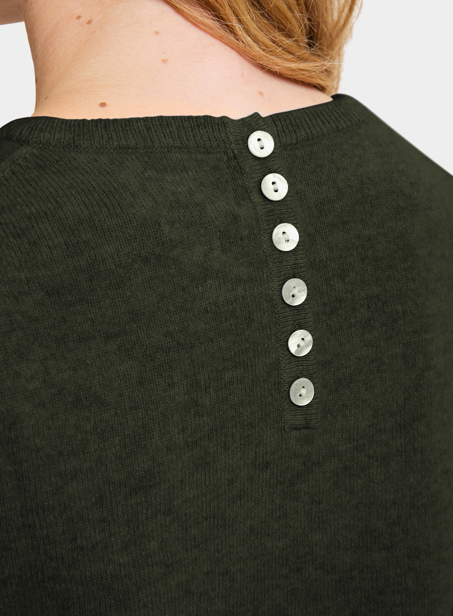 Cashmere Crew Neck in Highland Green