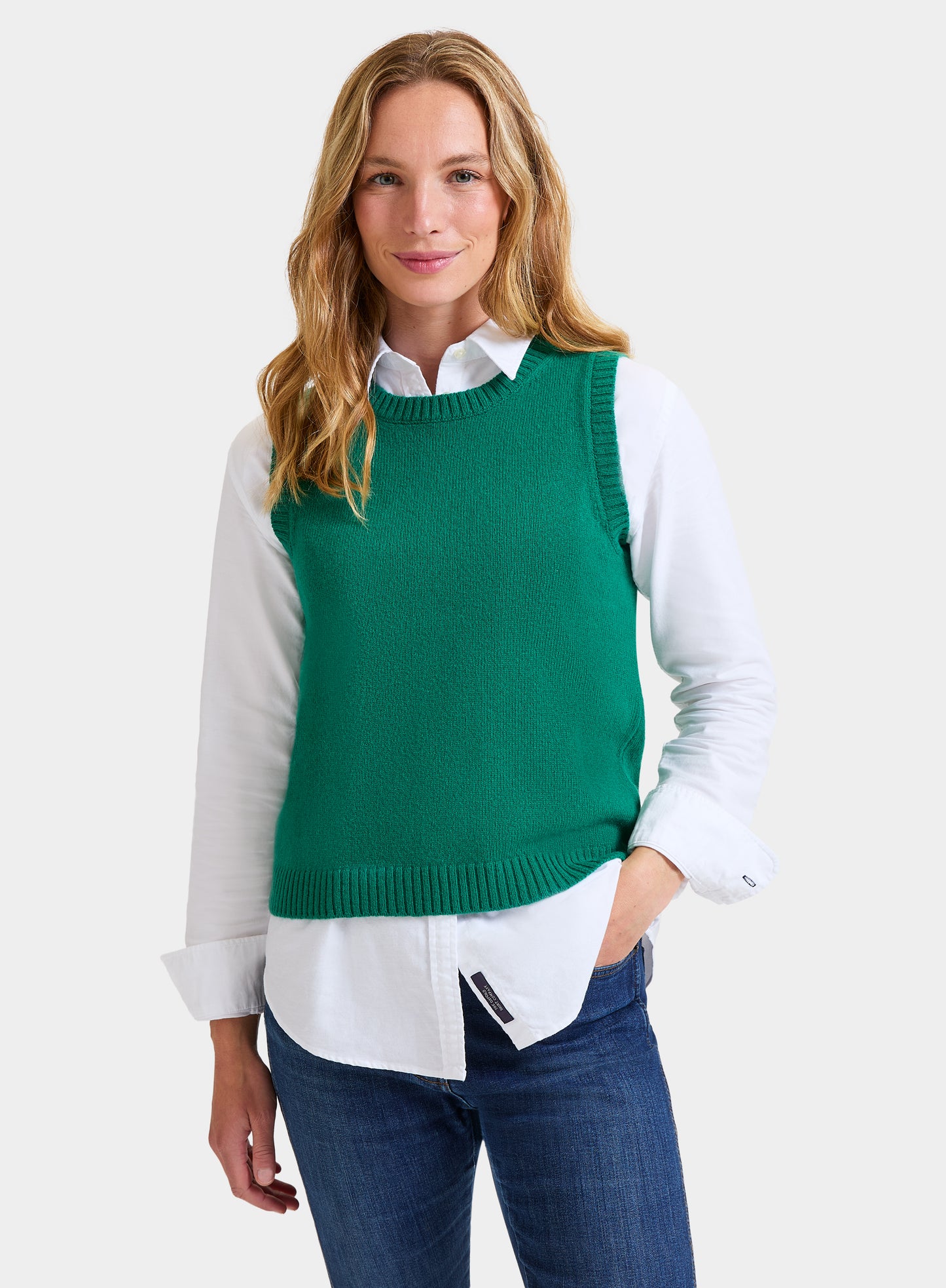 Knitted Vest in Green