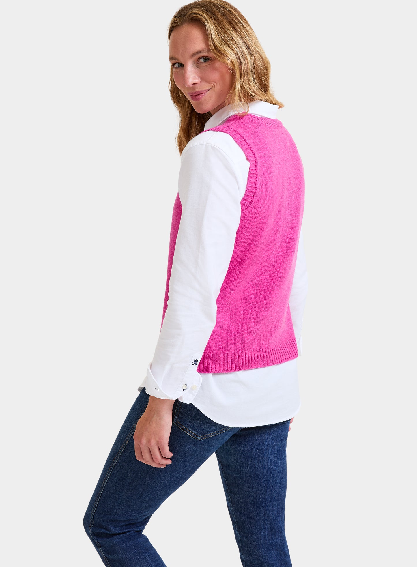 Knitted Vest in Pink