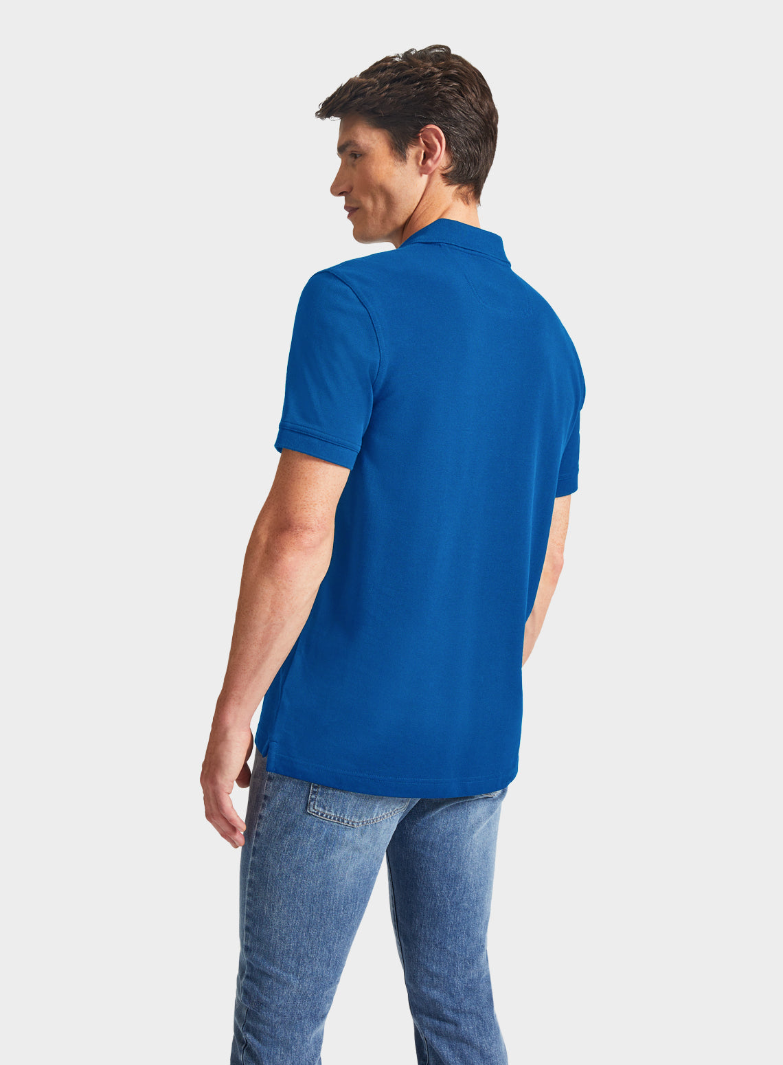 Pique Polo Shirt Mid Blue