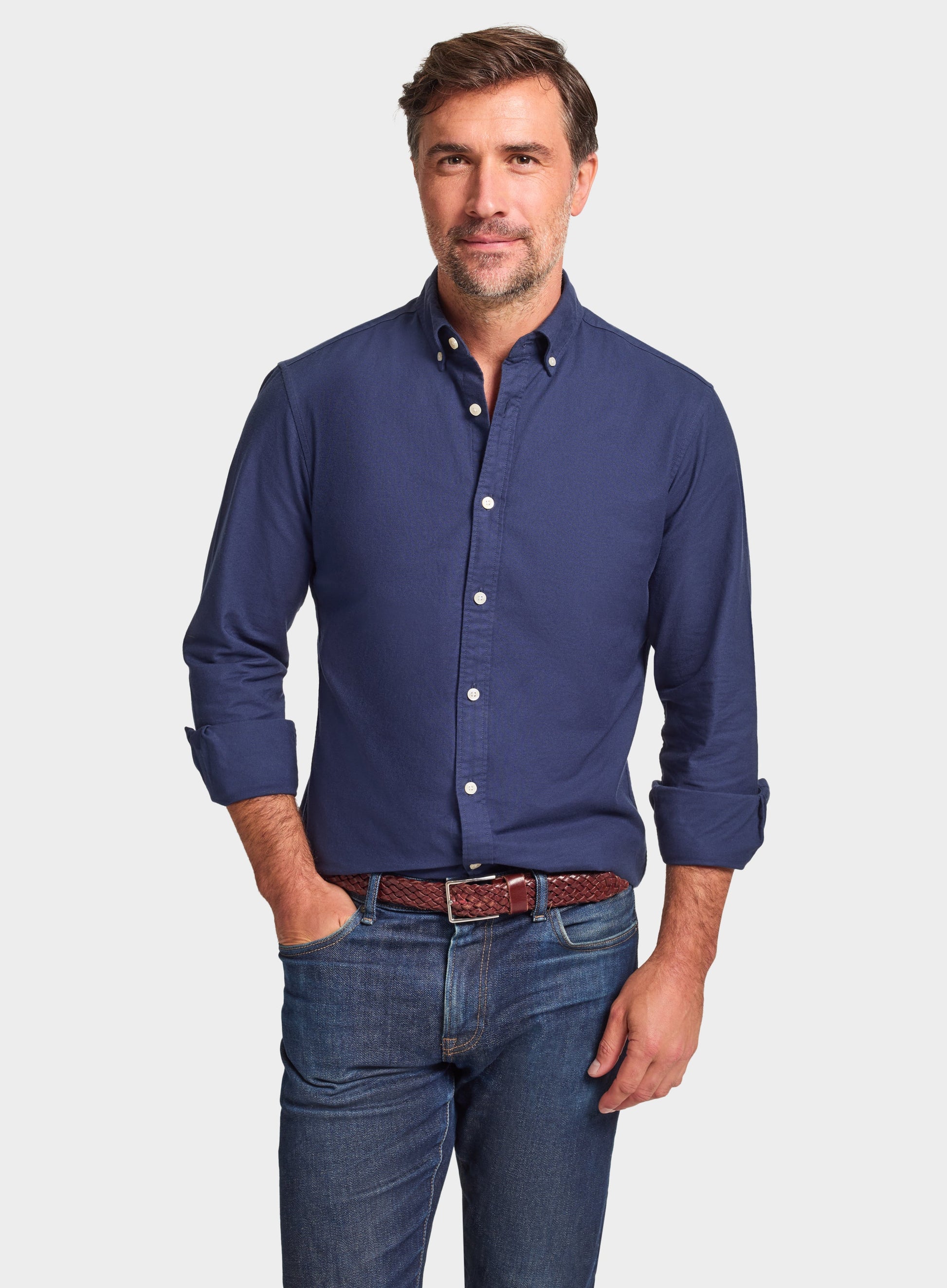 Button Down Oxford Shirt - Navy