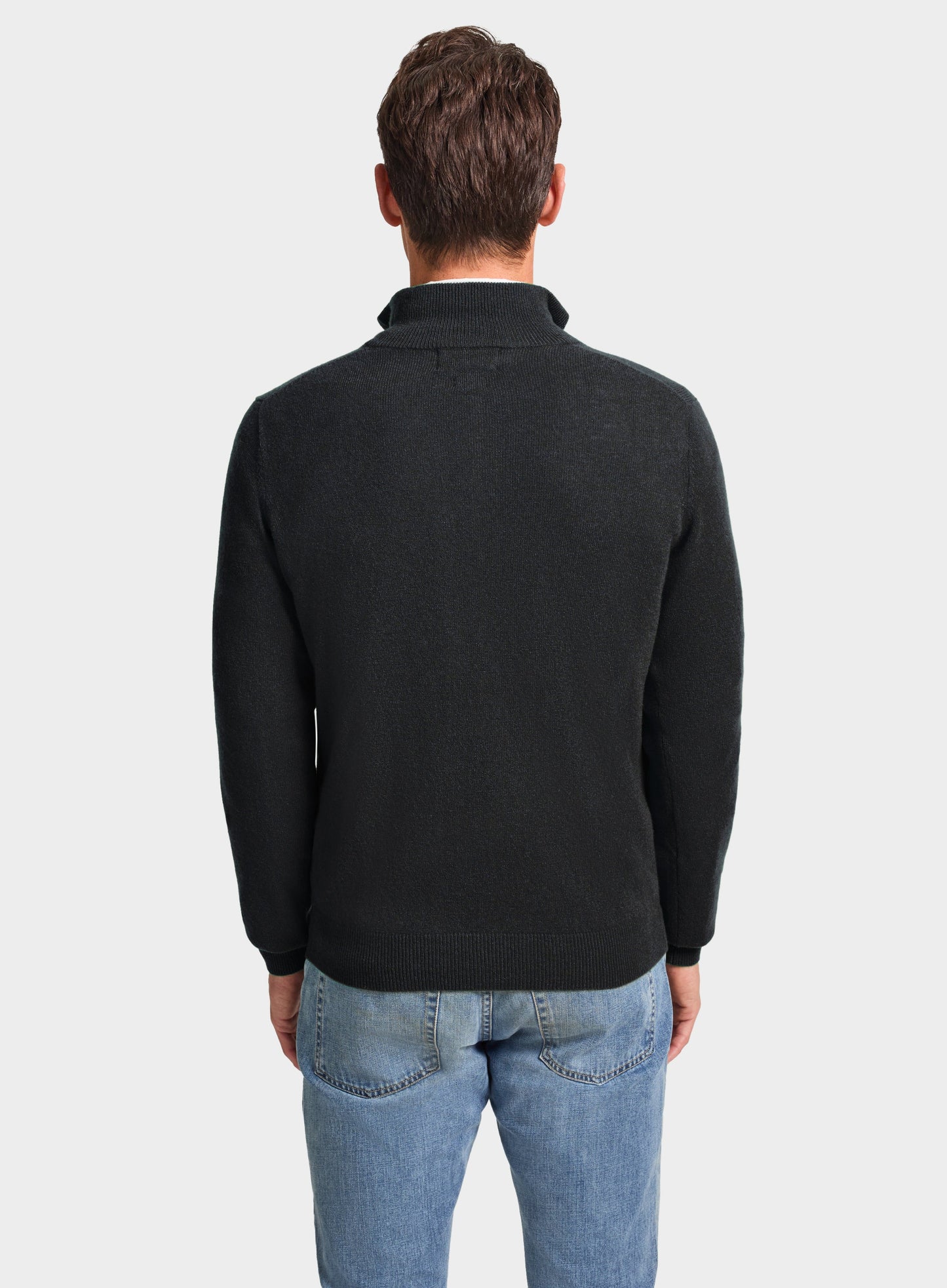 Cashmere 1/4 Zip in Charcoal