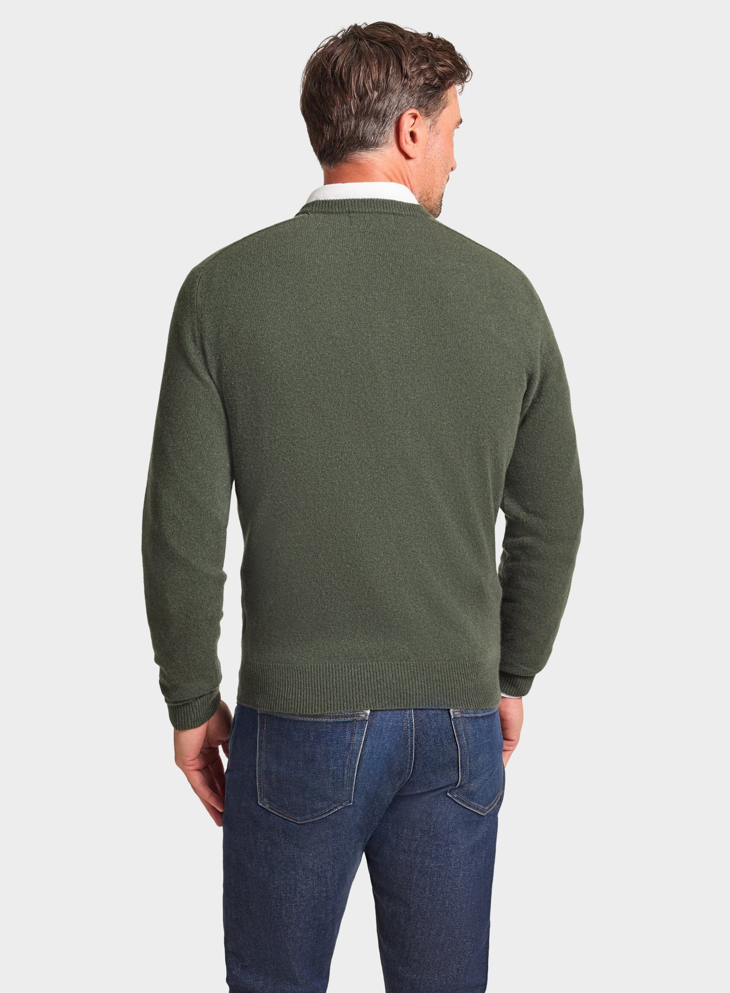 Cashmere Crew Neck in Highland Green