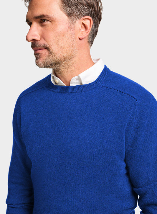 Cashmere Crew Neck in Ultra Blue