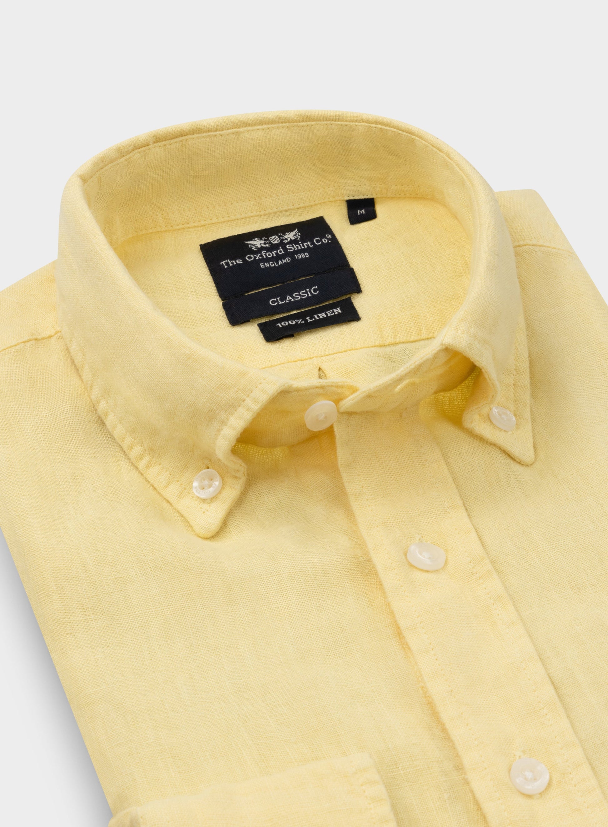 Classic Fit Linen Shirt in Lemon