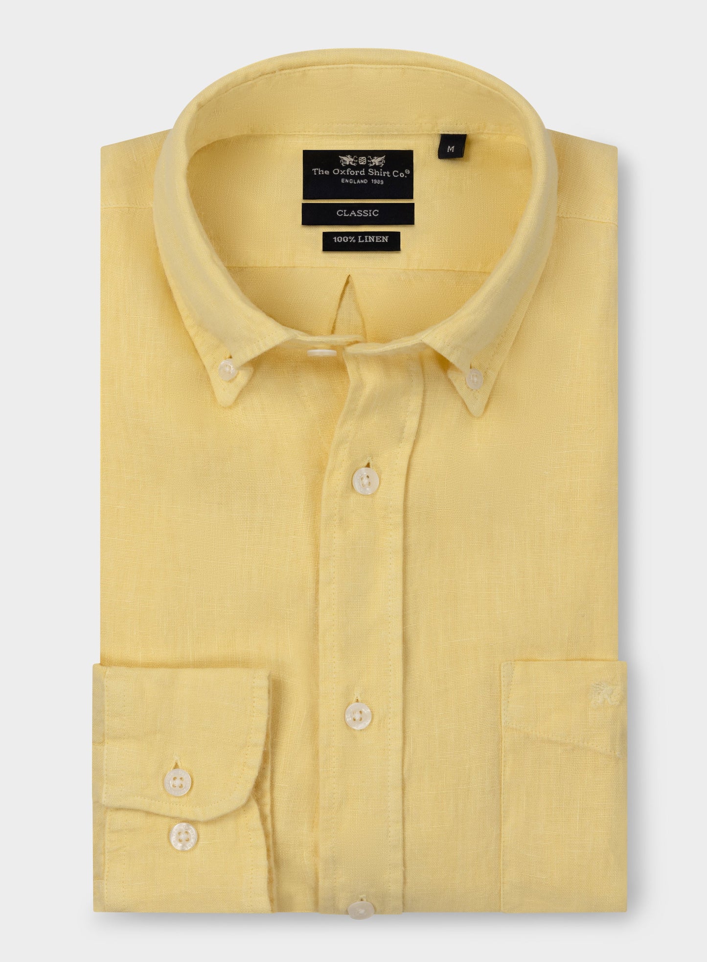 Classic Fit Linen Shirt in Lemon