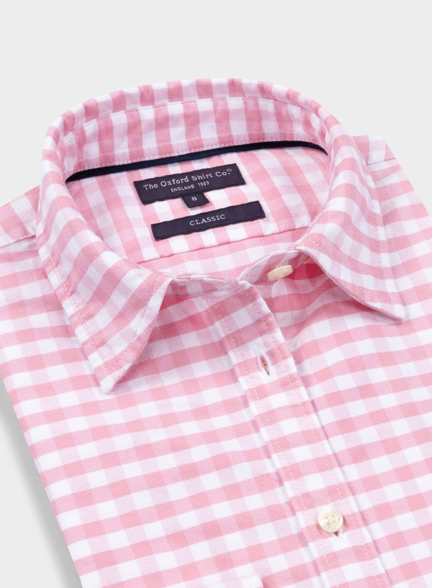 Classic Oxford Shirt - Pink Check