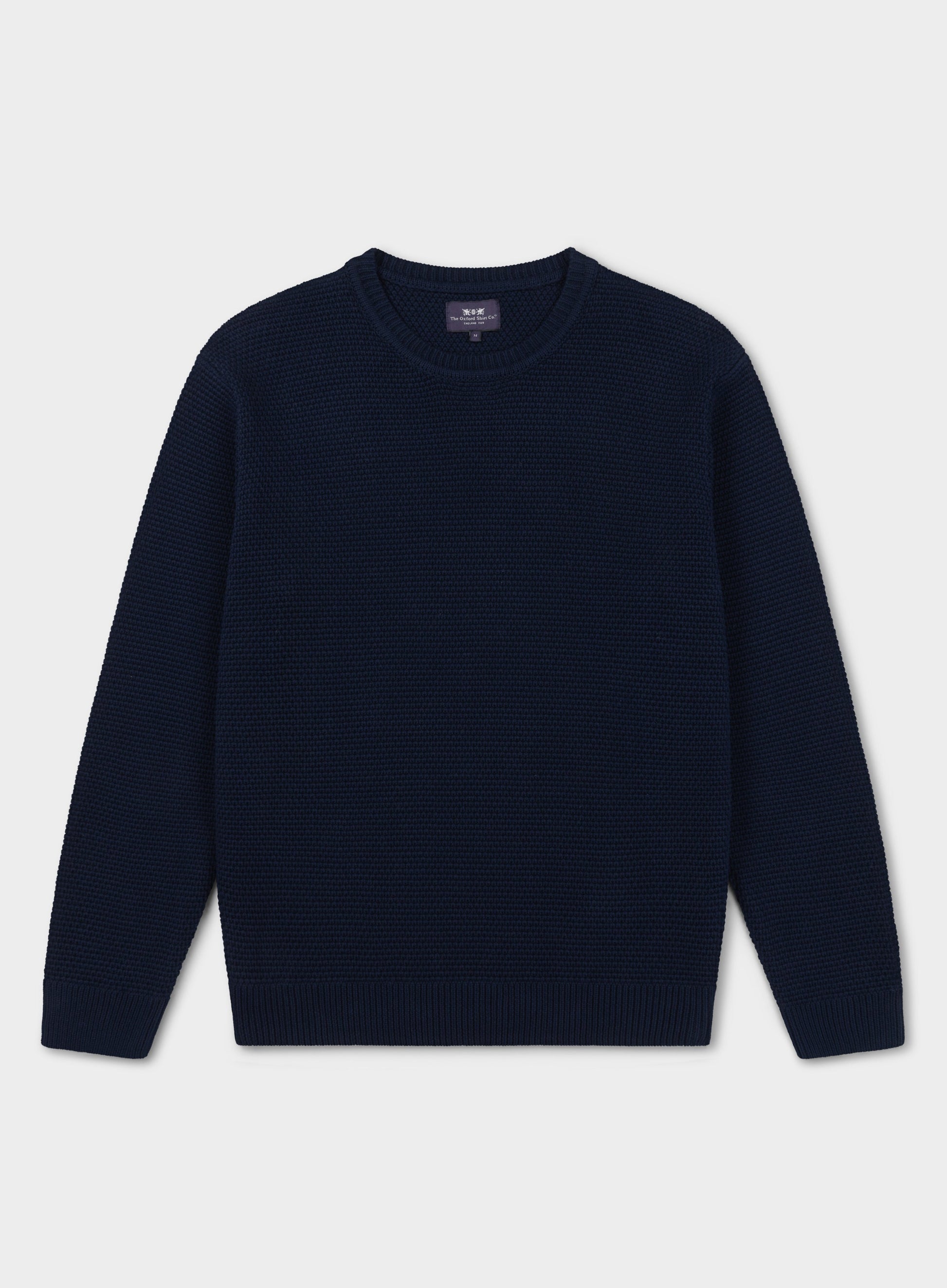 Cotton Blackberry Crew Neck in Navy