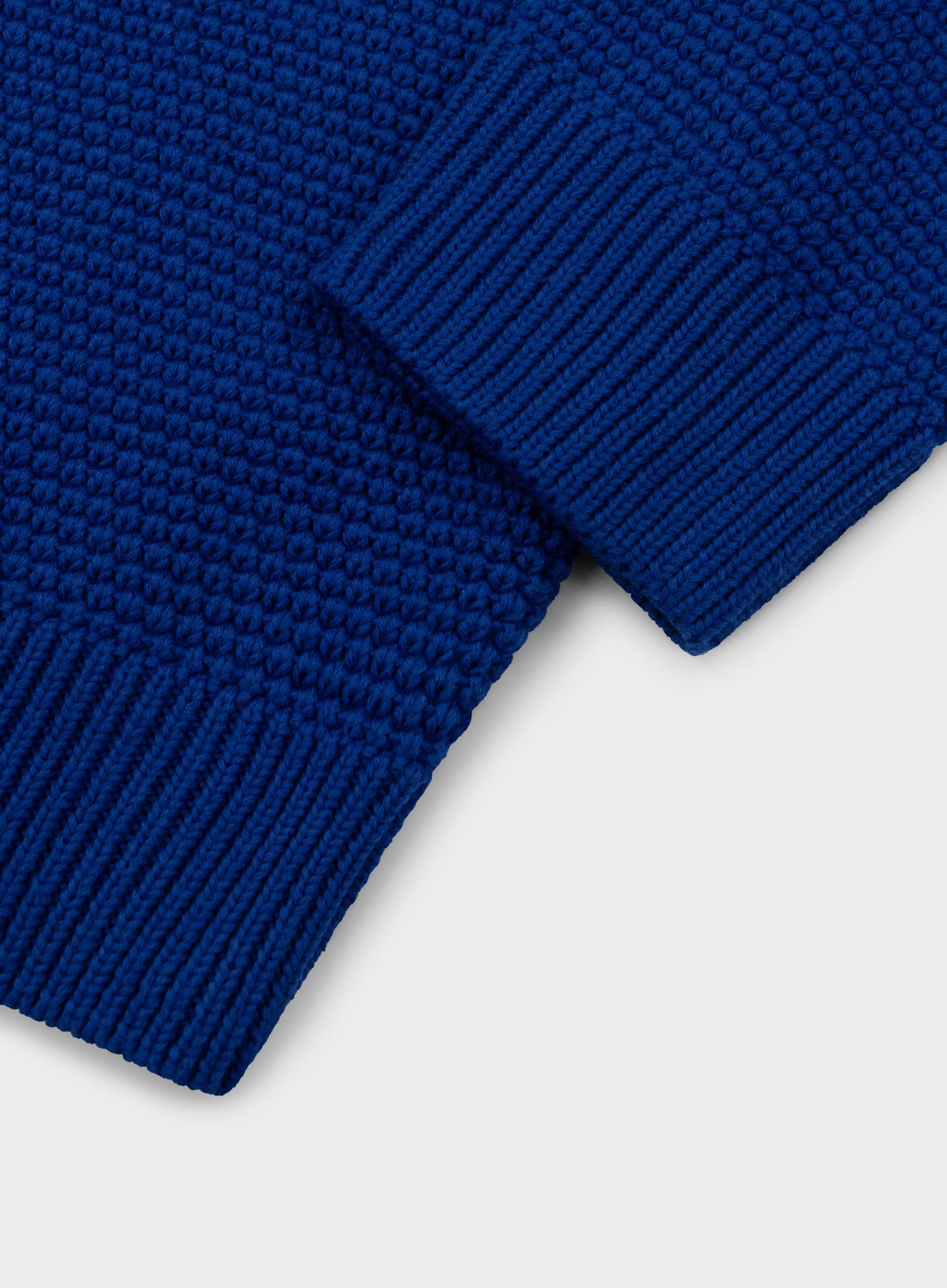 Cotton Blackberry ¼ Zip in Blue