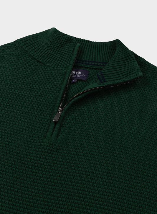 Cotton Blackberry ¼ Zip in Green