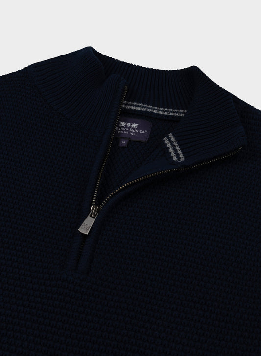 Cotton Blackberry ¼ Zip in Navy