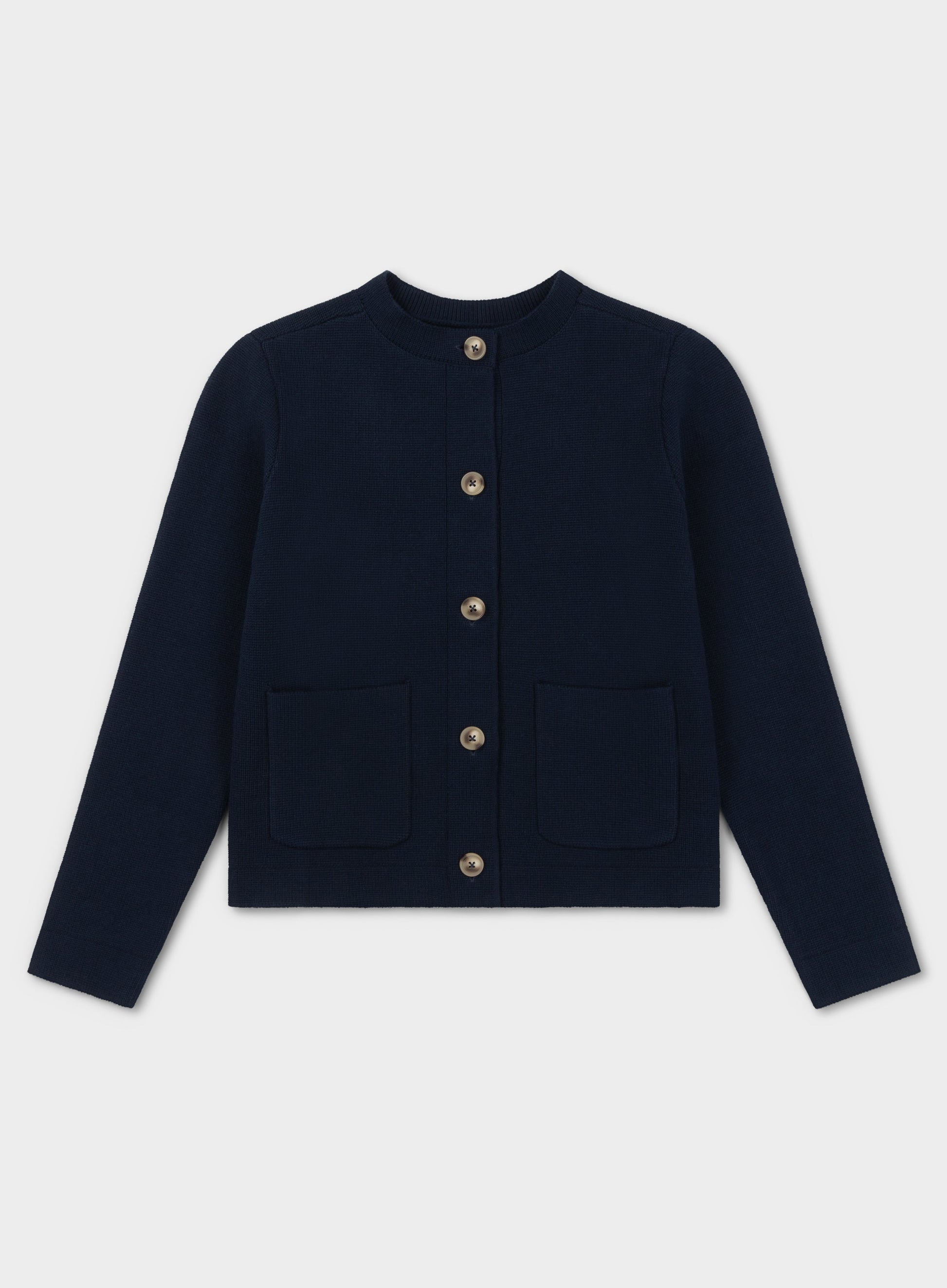 Cotton Cardigan in Navy