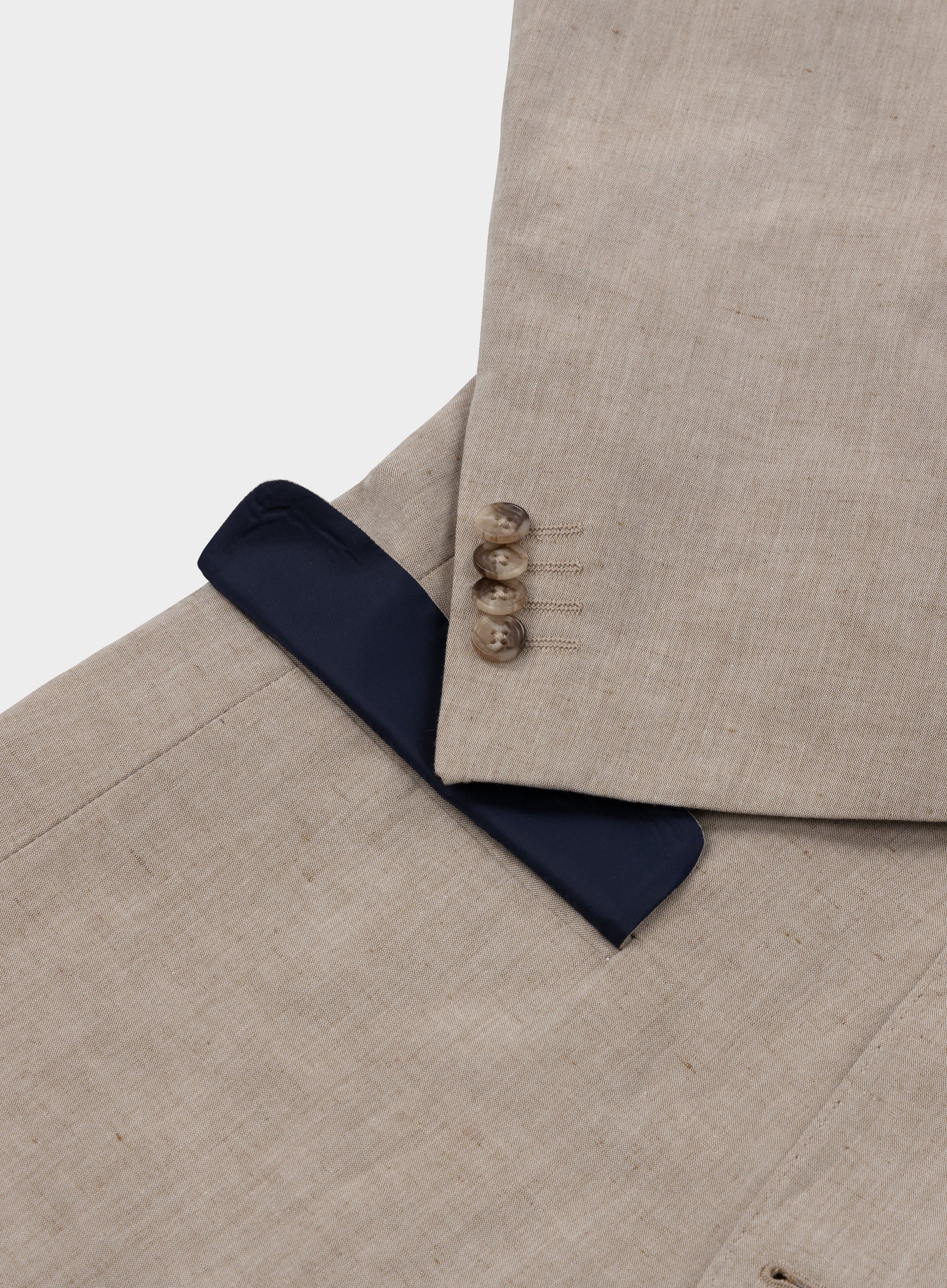 Cotton Linen Jacket - Beige