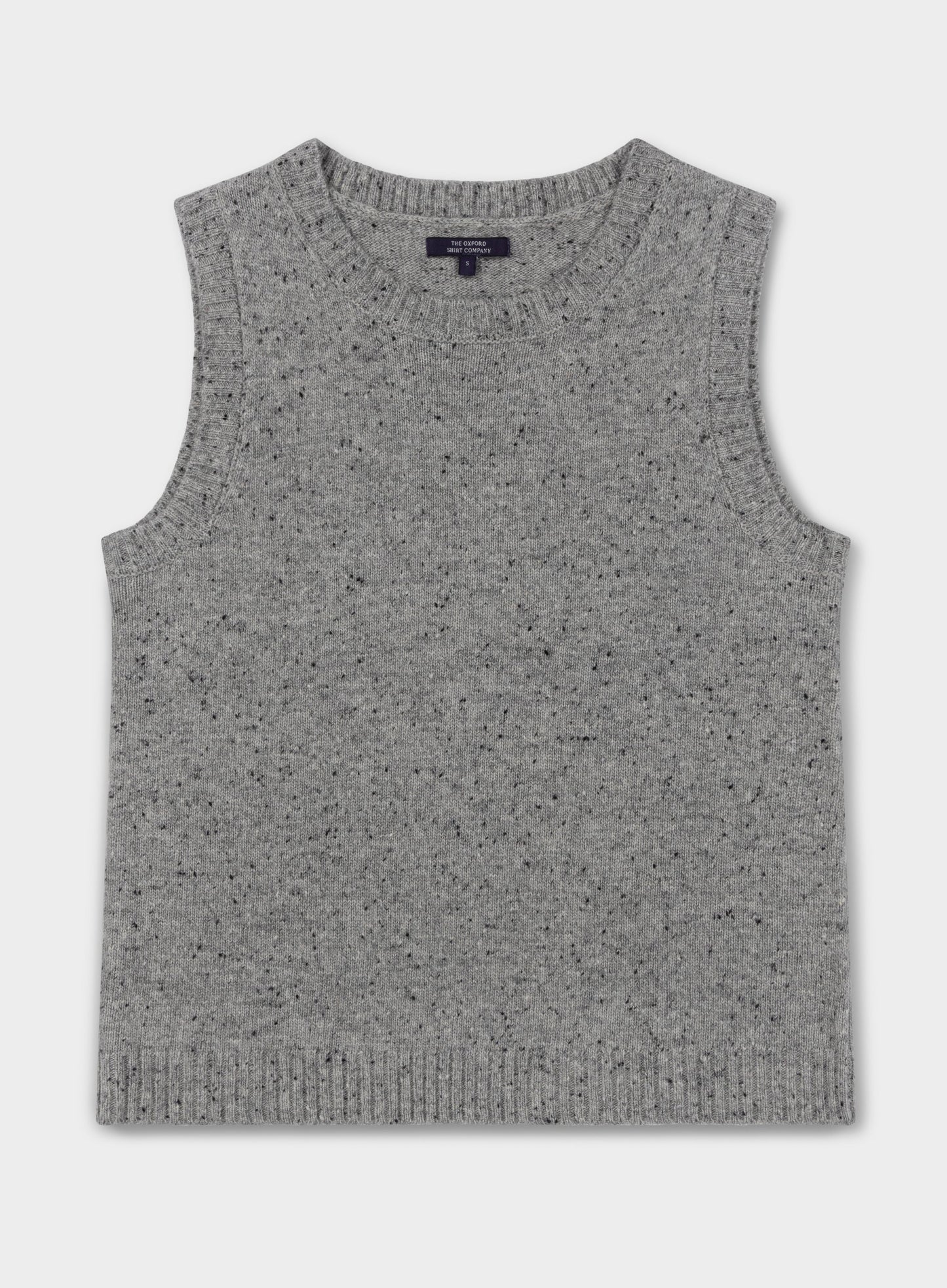 Knitted Neppy Vest in Grey