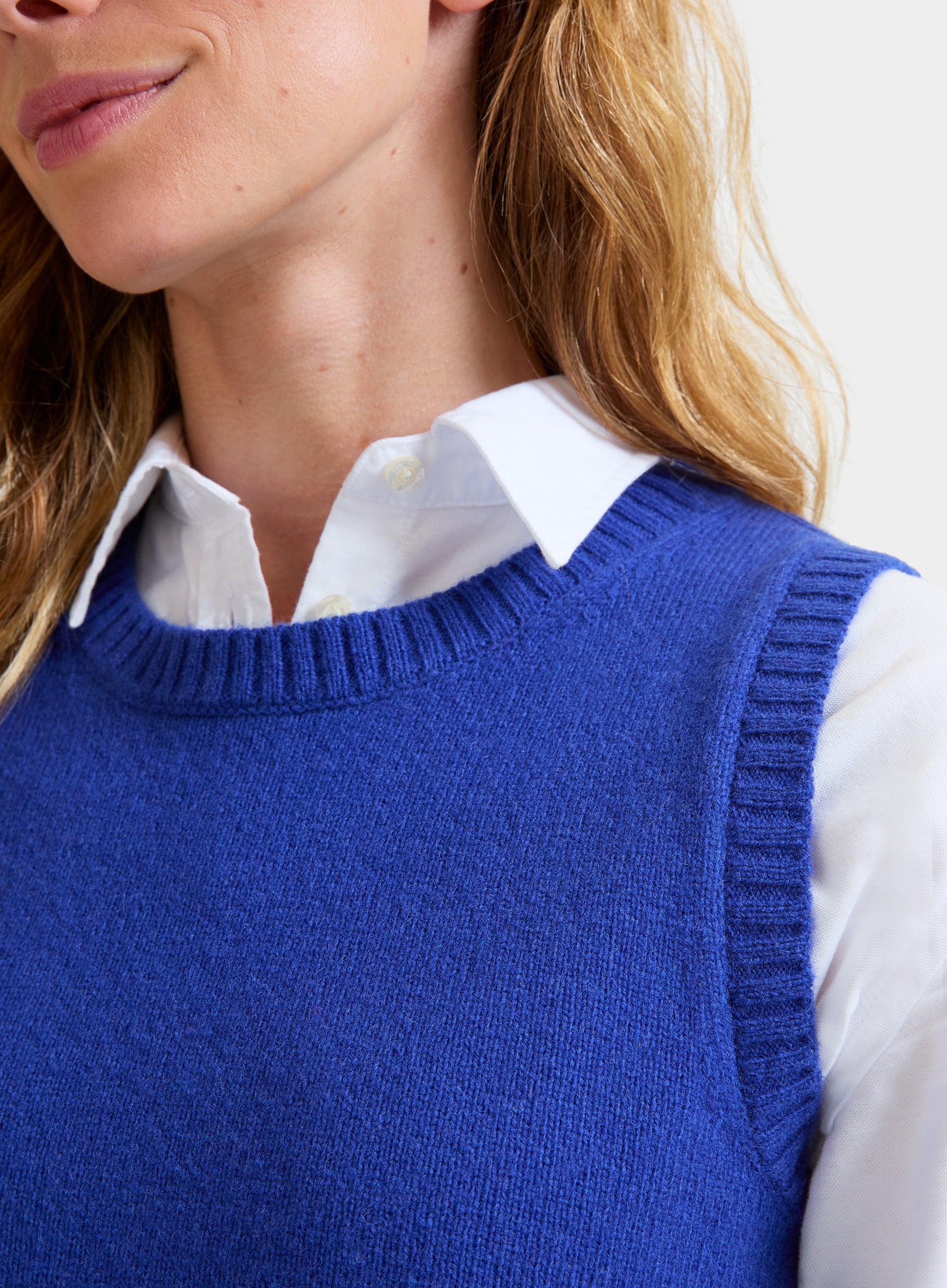 Knitted Vest in Blue