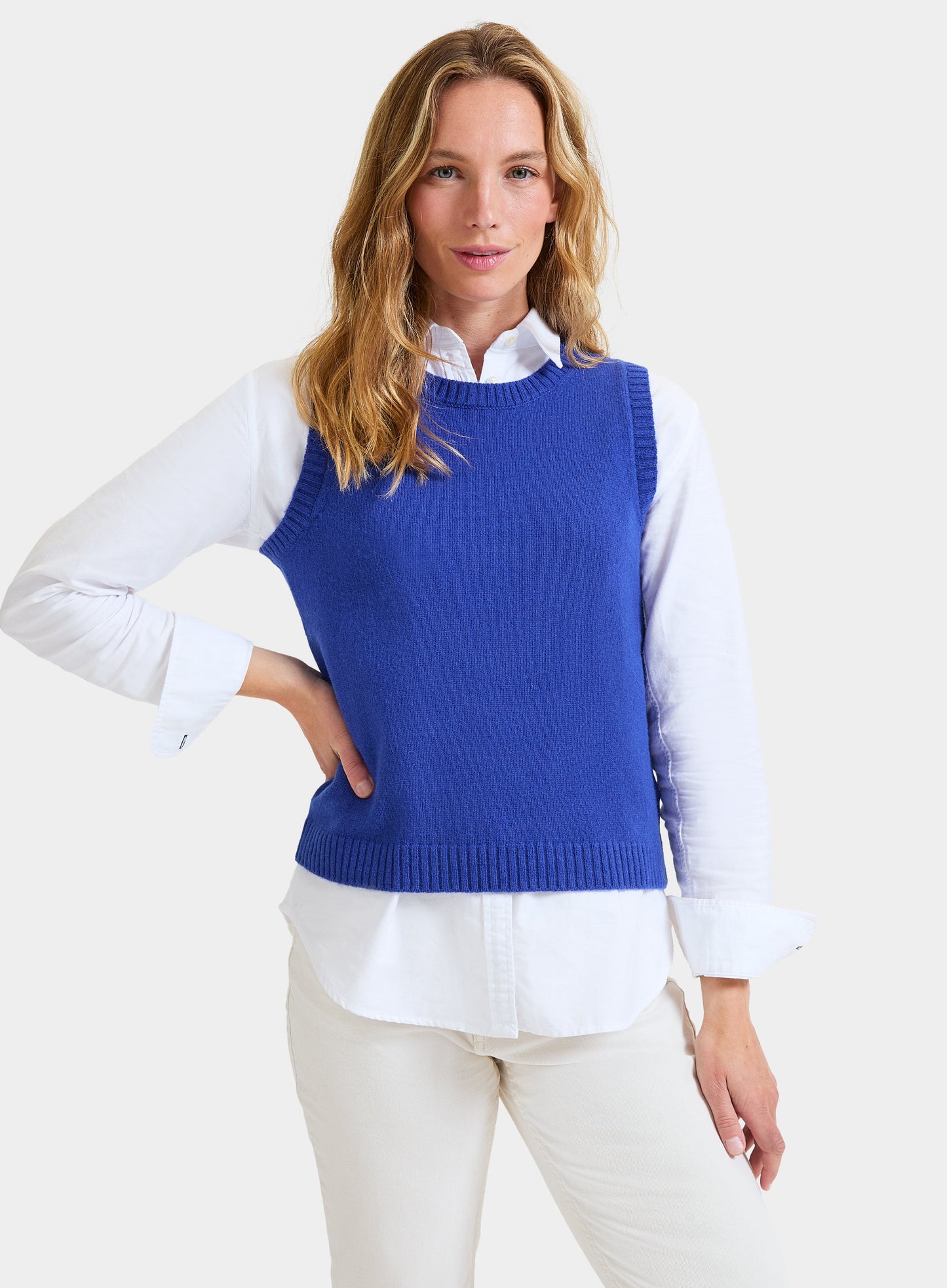 Knitted Vest in Blue