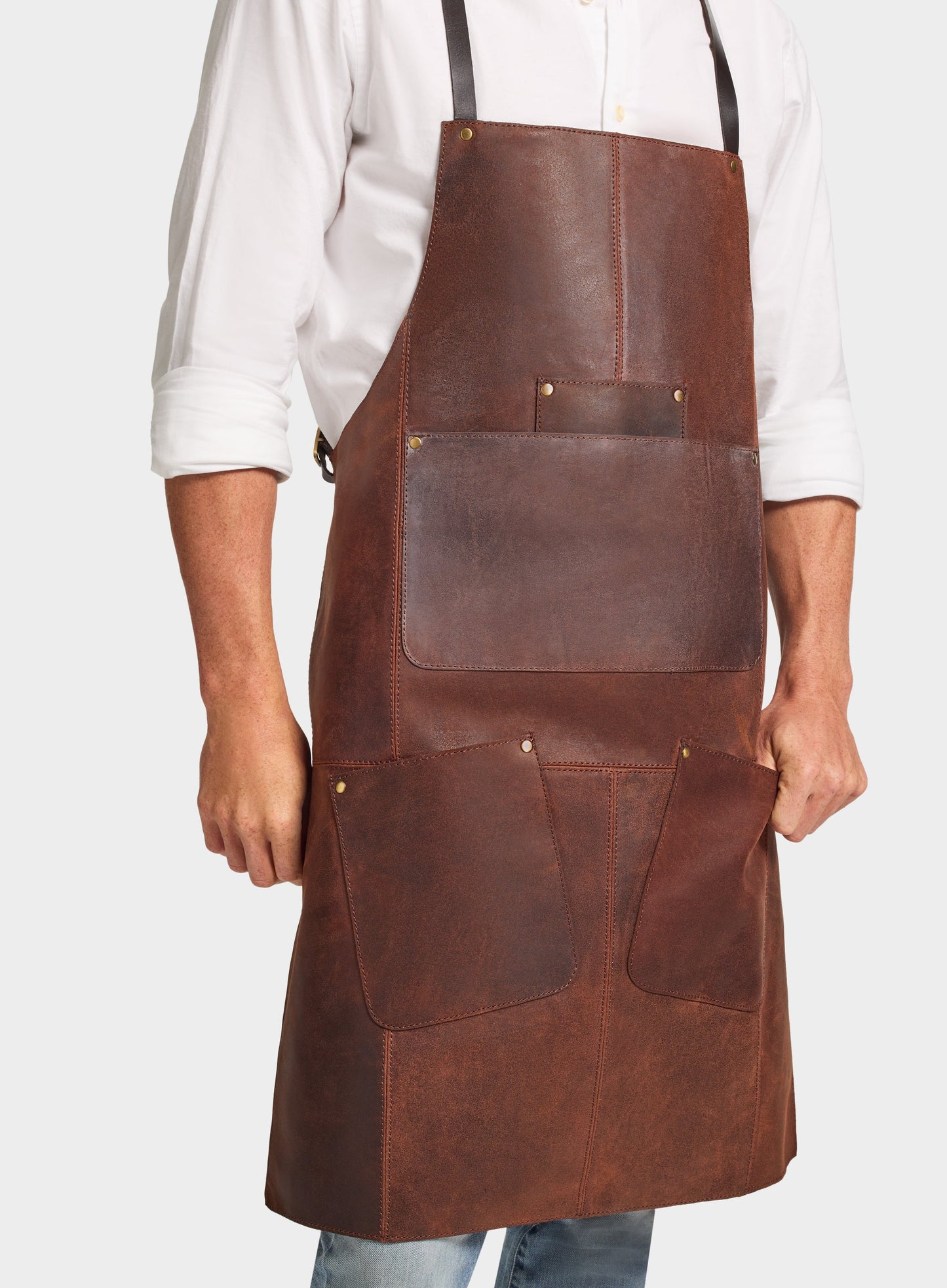 Lincoln Leather Apron - Brown