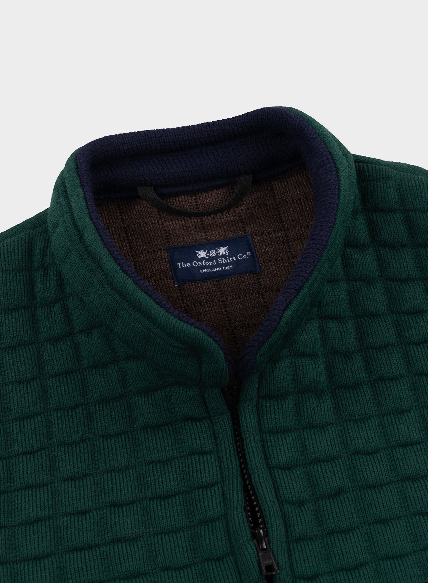 Quilted Nehru Wool Gilet - Green