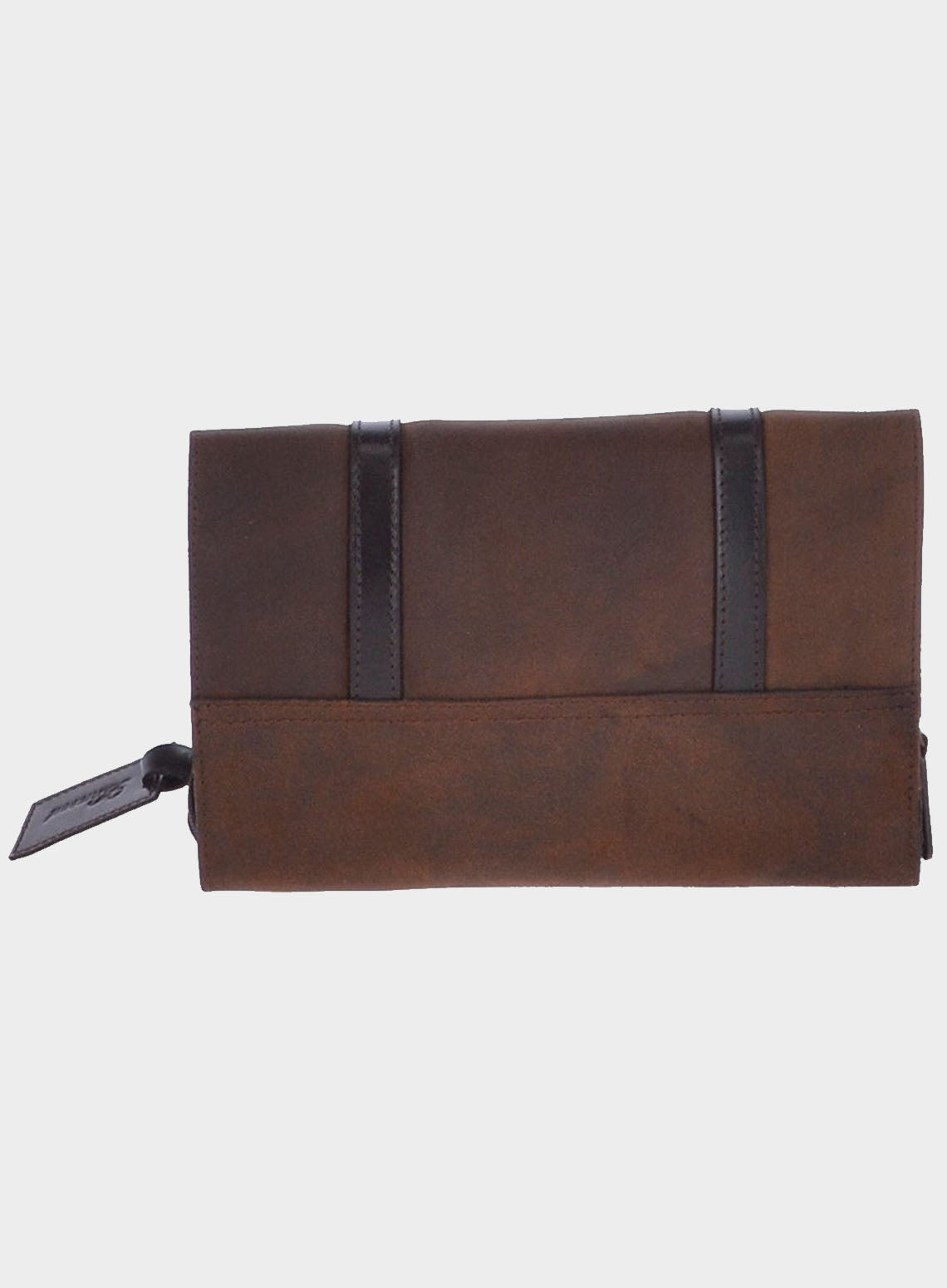 Trinity Leather Wash Bag - Brown