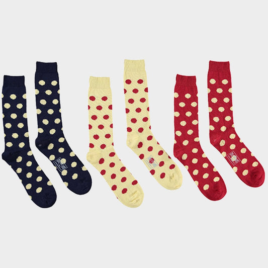 3 Pack of Socks in Yellow Spots