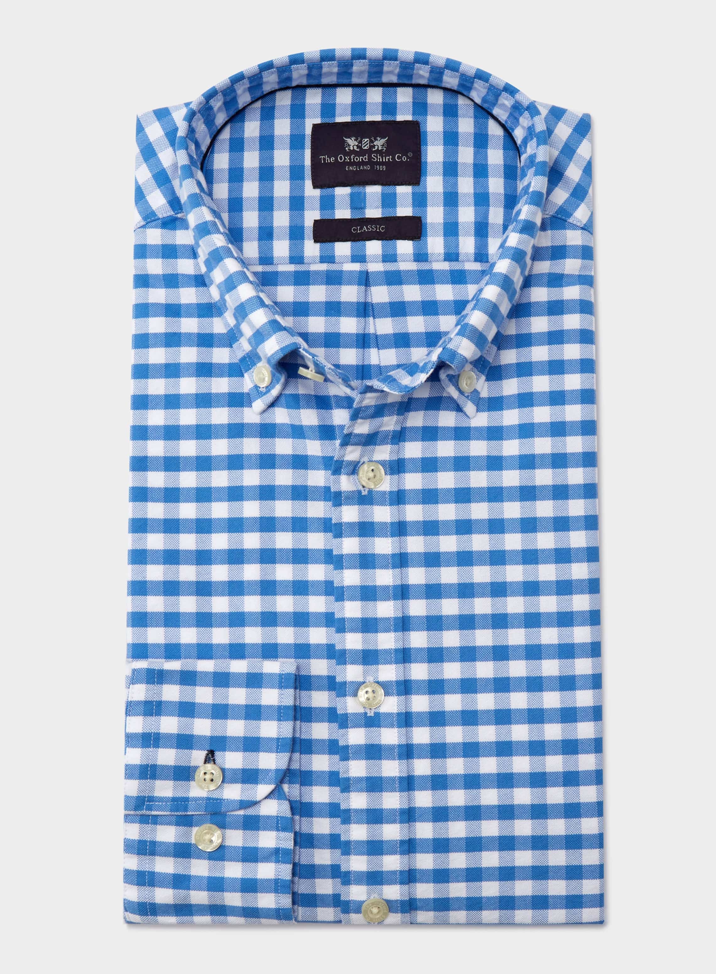 Mens blue shop dress shirt