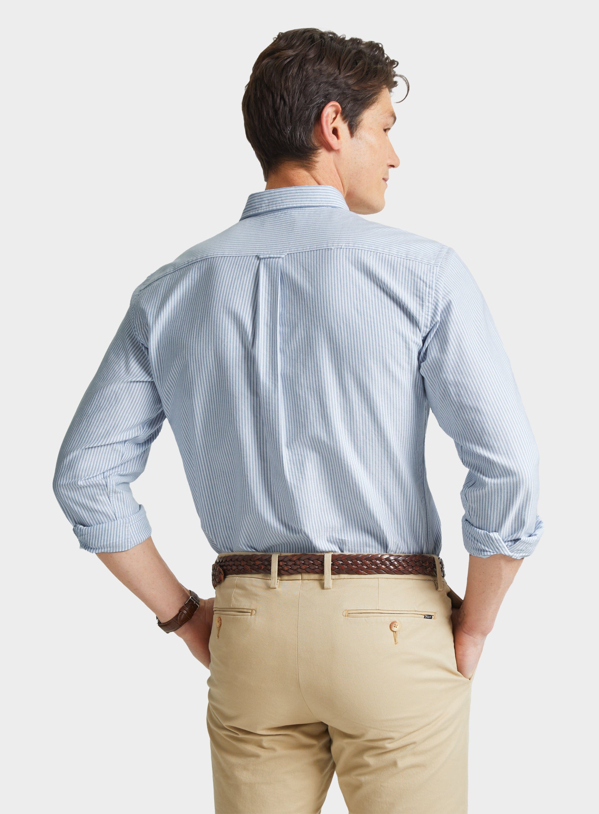 Light blue best sale and khaki pants