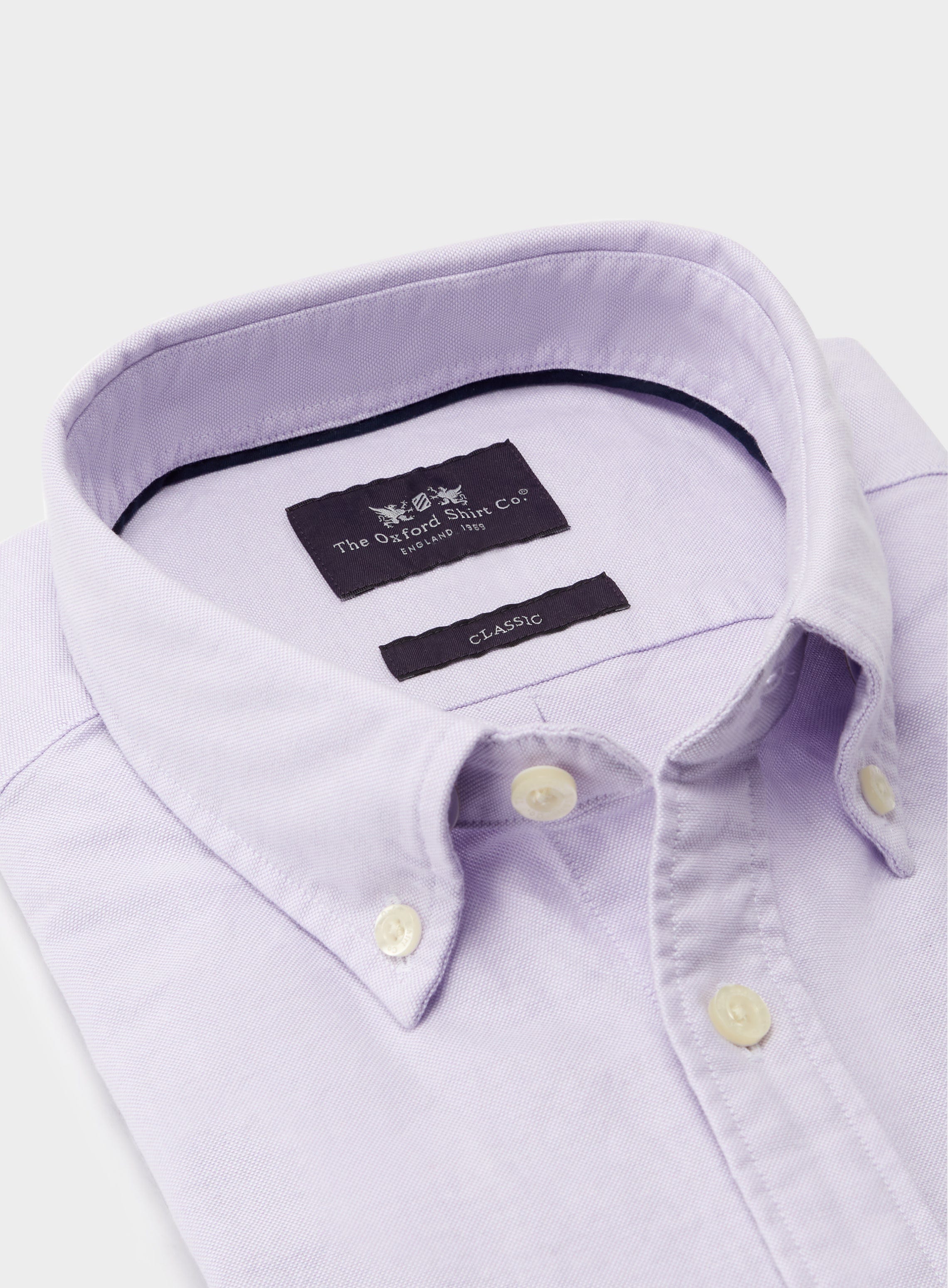 Mens Button Down Oxford Shirt in Lilac Oxford Shirt Co