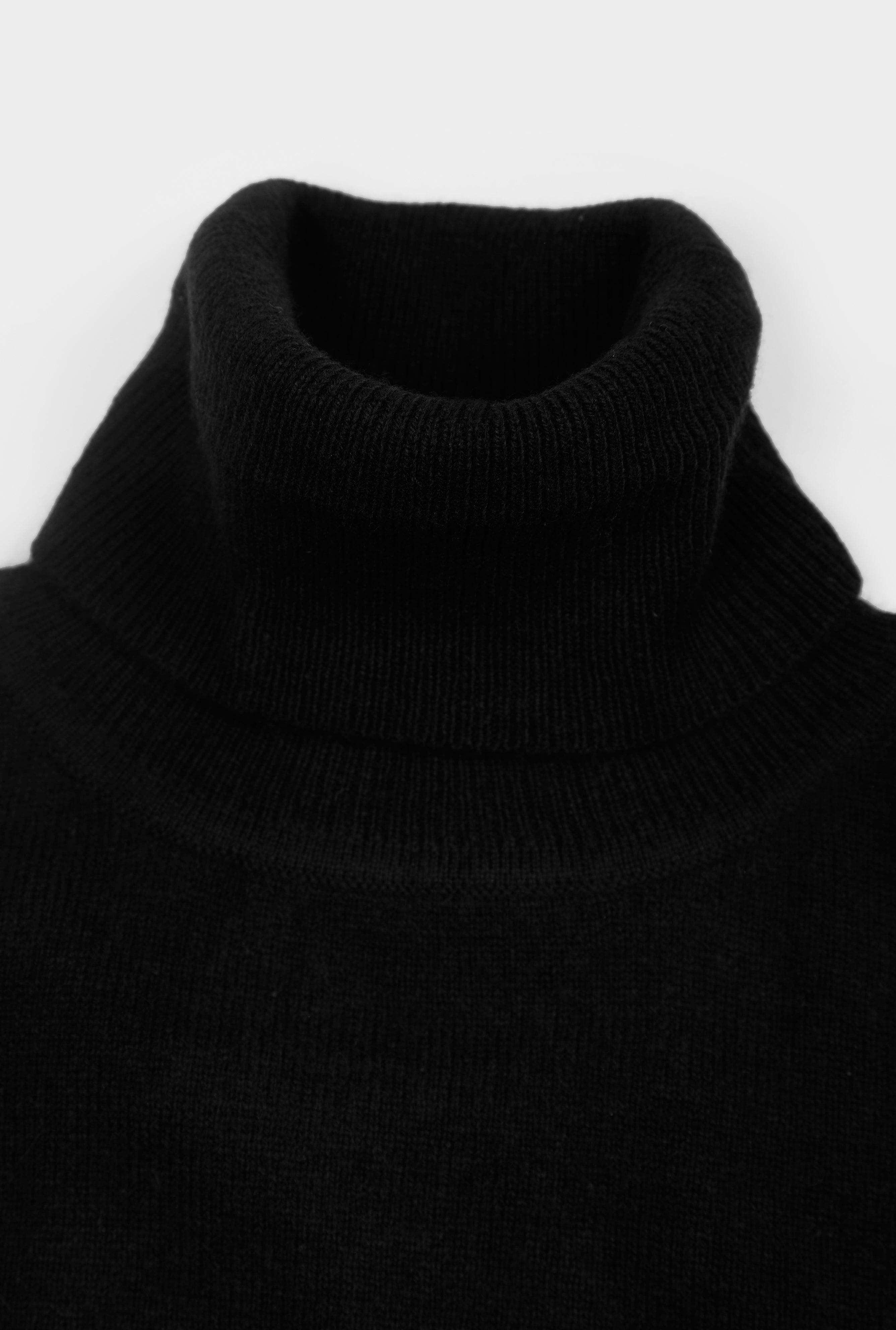 Ladies black cashmere discount polo neck jumper