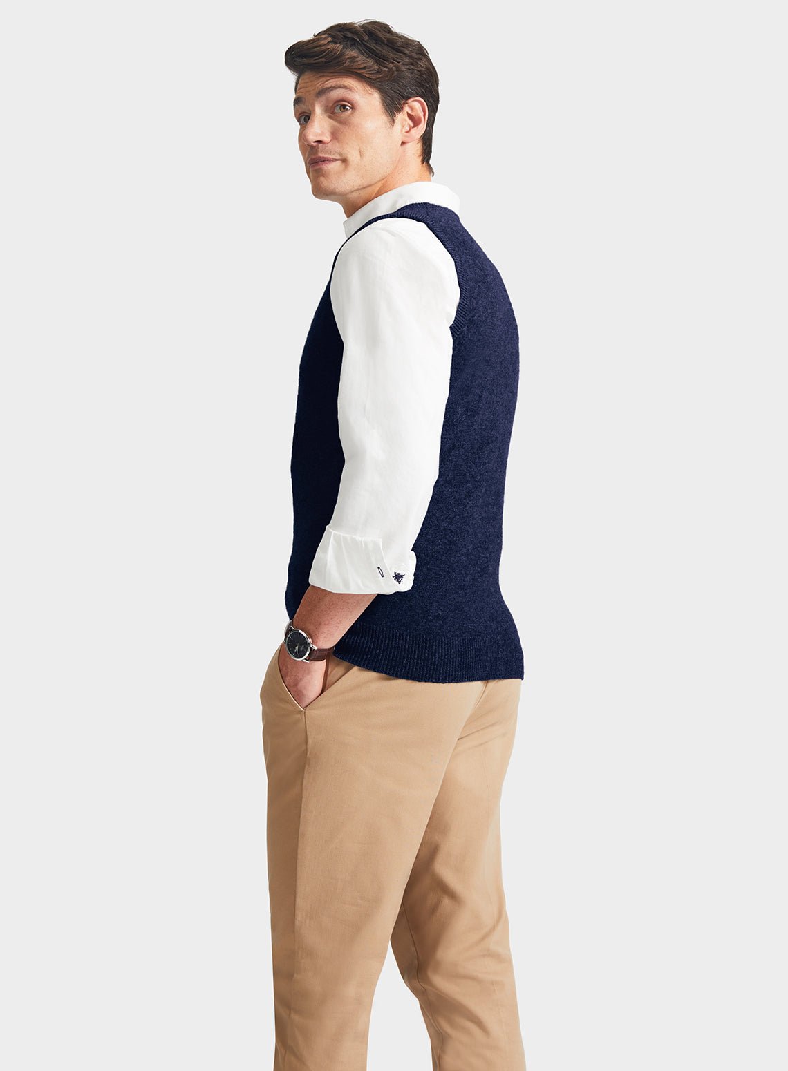 Men's cashmere deals sleeveless jumper