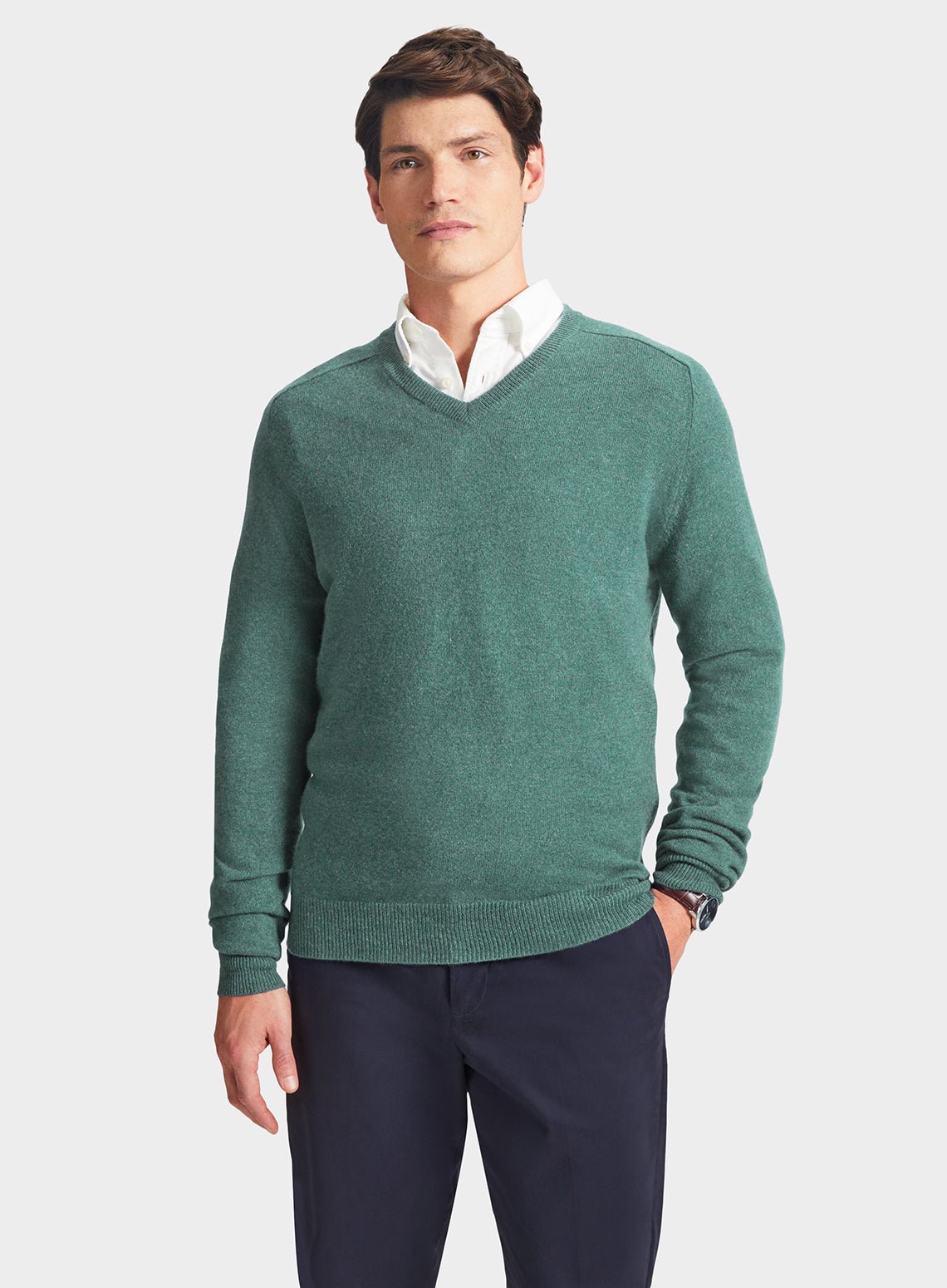 Shirt collar jumper on sale mens