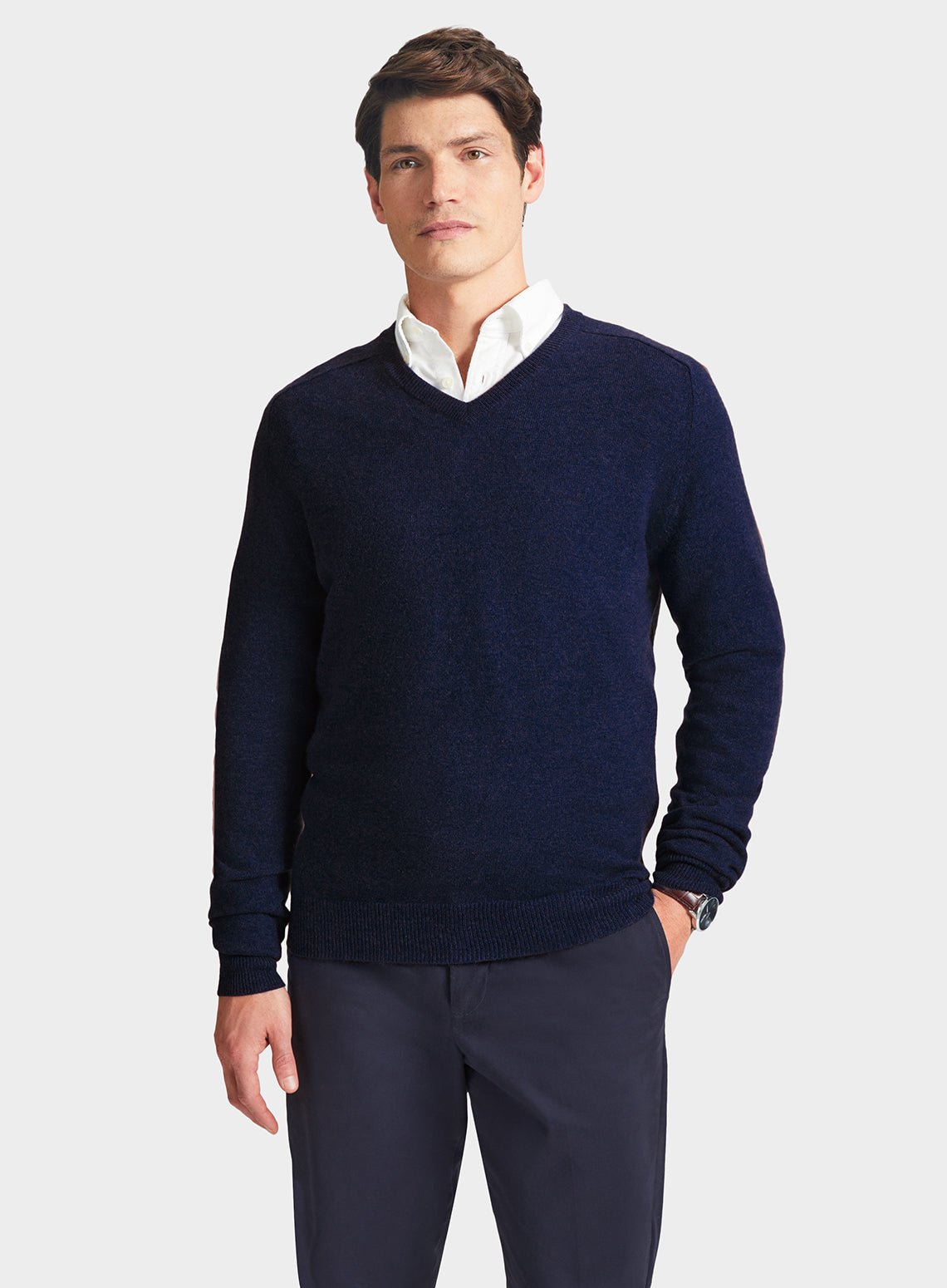 Navy blue v deals neck jumper