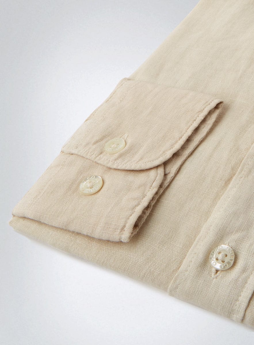 Classic Fit Linen Shirt in Natural