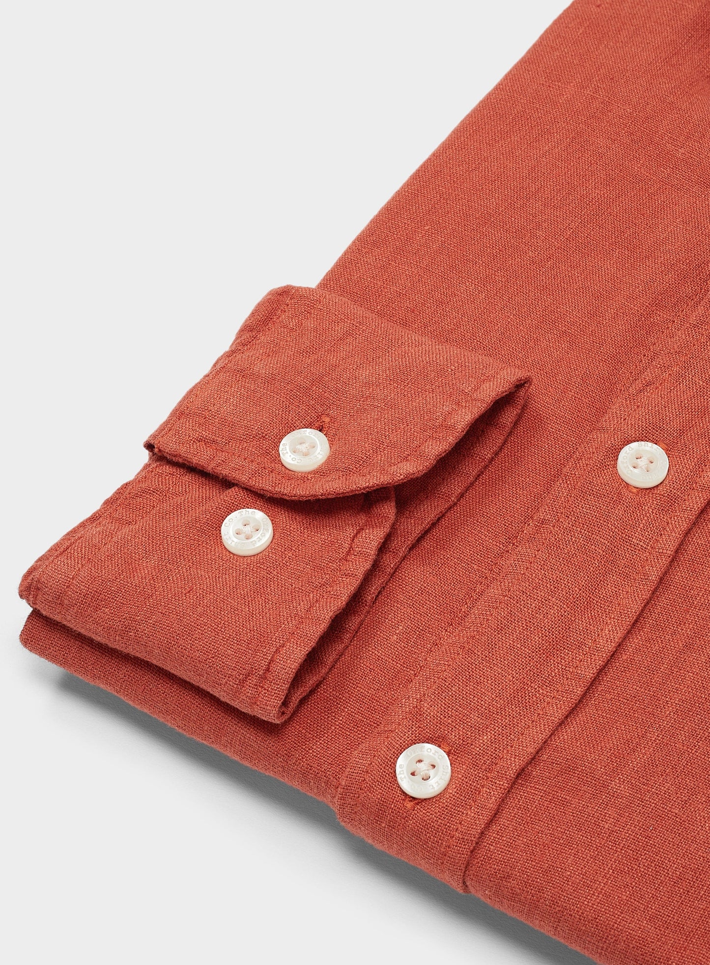 Classic Fit Linen Shirt in Rust