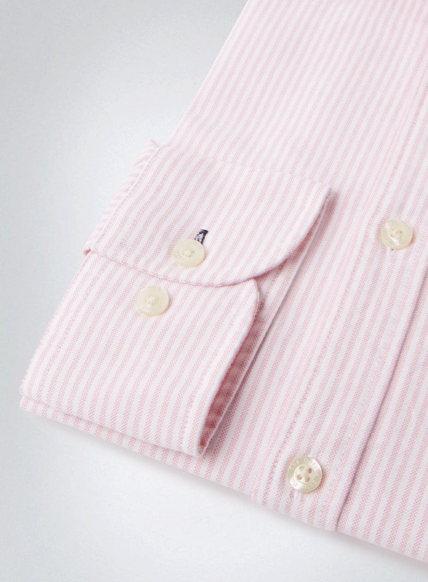 Mens Classic Oxford Shirt in Pink Stripe - Oxford Shirt Co.