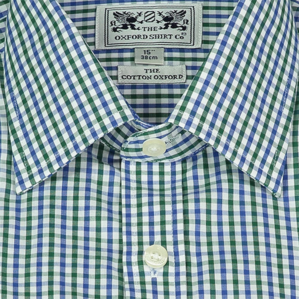 Mens green 2025 gingham shirt