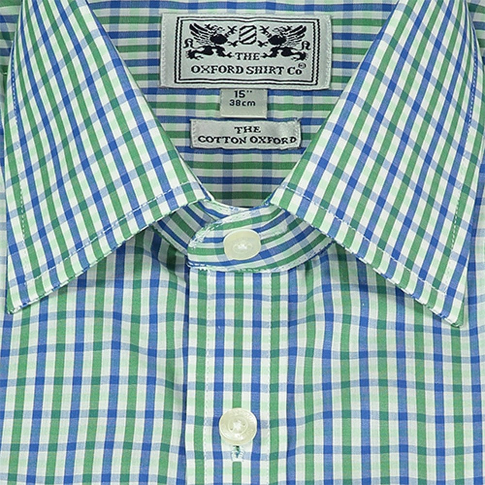 Mens green 2025 gingham shirt