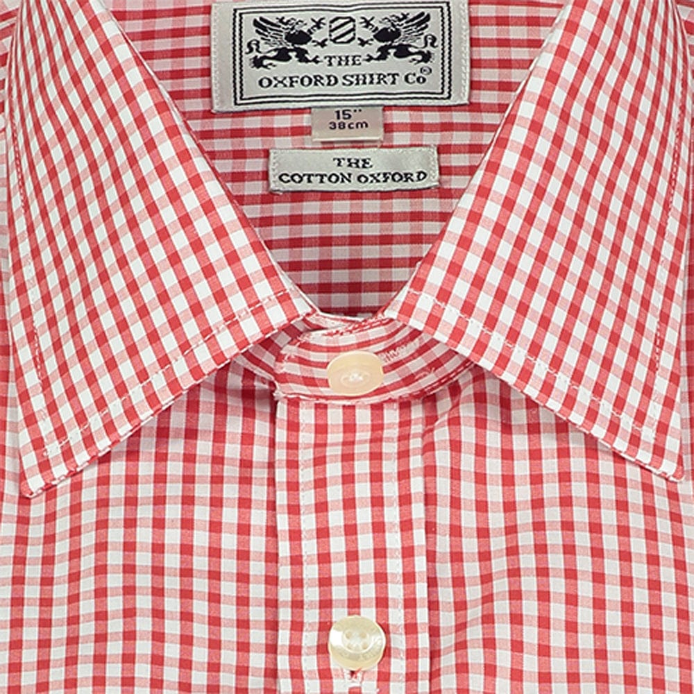 Glanshirt Red/White Gingham buy Dress Shirt. Size 42/16.5. Excellent condition.