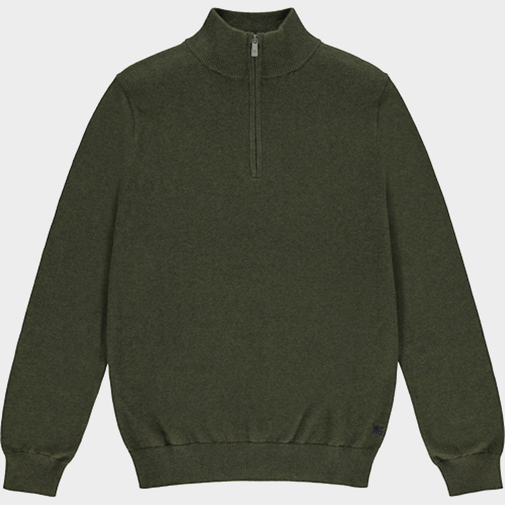 Mens green clearance half zip sweater