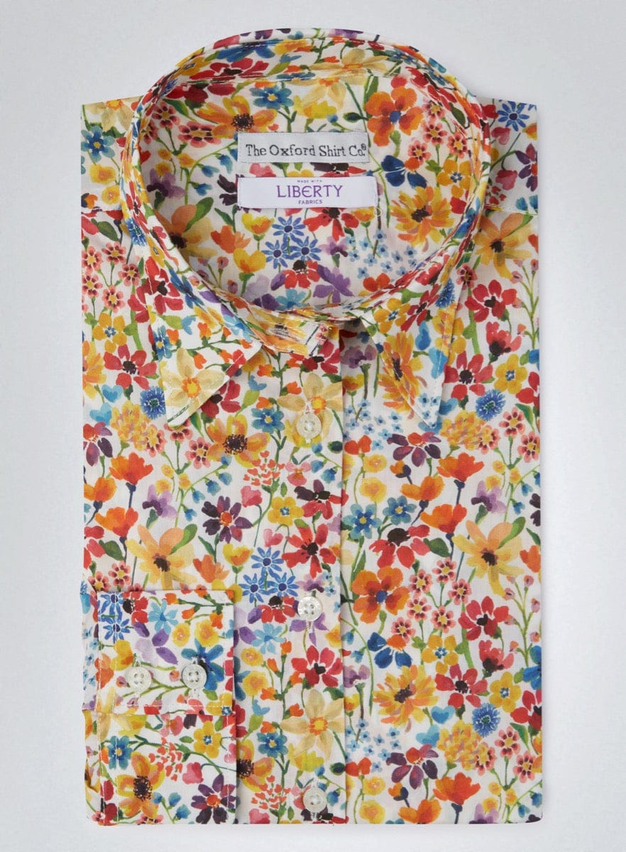 Womens Dreams of Summer Made with Liberty Fabric Shirt - Oxford Shirt Co.