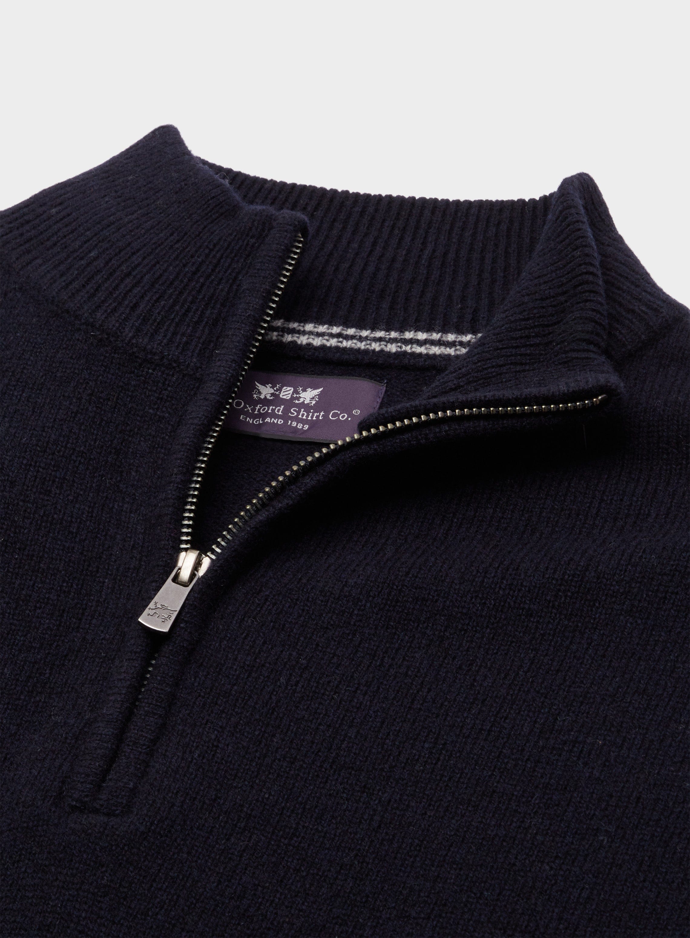 Half zip outlet lambswool jumper